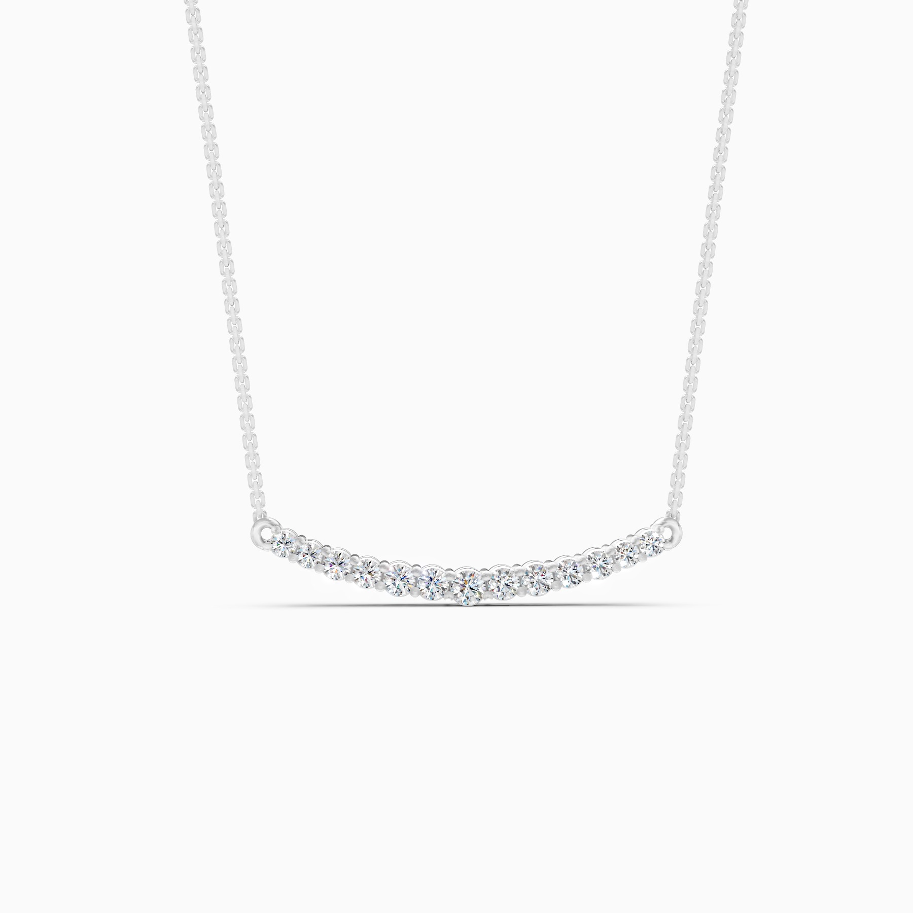 Dainty Lab Grown Diamond Bar Necklace